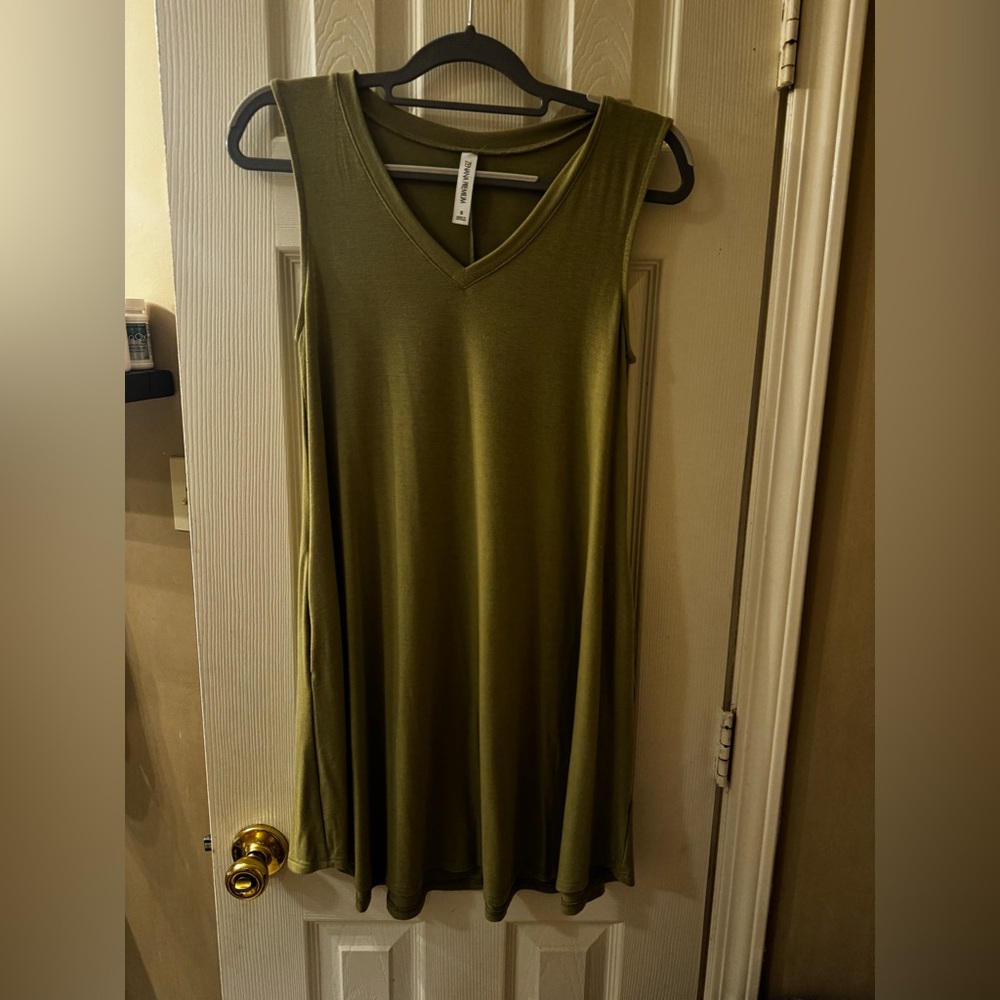 Stylish Olive Green Dress